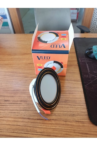 Siyaha Gold Çizgili 6w Led Spot 4000k 4000K