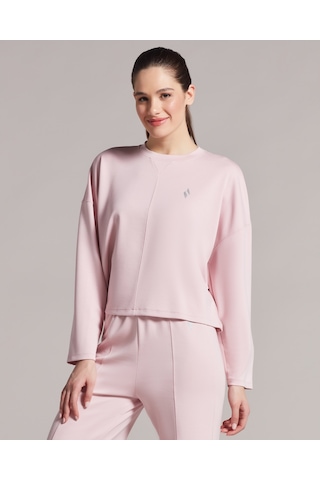 Skechers W Soft Touch Shinny Logo Crew Neck Sweatshirt Kadın Light Pink Sweatshirt S231144-590 Pembe