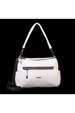 Nas Bag Çok Gözlü Yumuşak Ve Hafif Yapılı Çift Askılı Omuz Ve Çapraz Çanta 30x24 Cm Krem Kahve Lopez