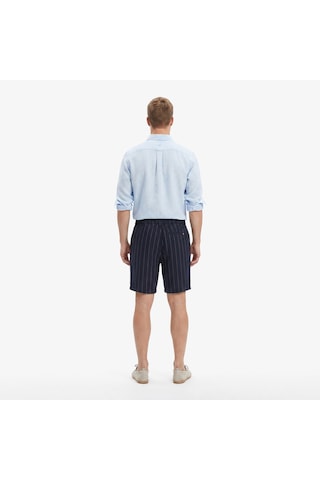 Nautica Erkek Lacivert Regular Fit Çizgili Keten Şortçizgilib65104t