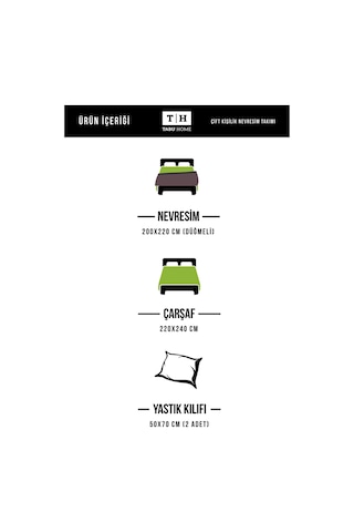 Tabu Home La Marble Mermer Desenli Çift Kişilik Nevresim Takımı Beyaz