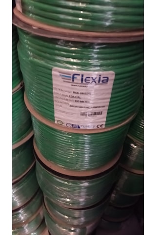 Rg6 U6 Uydu Anten Kablosu 100 Metre Yeşil Renk