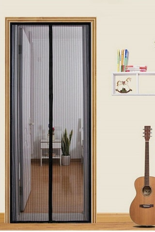 Buffer Pratik Manyetik Mıknatıslı Siyah Kapı Sinekliği Tülü 90 X 210 Cm