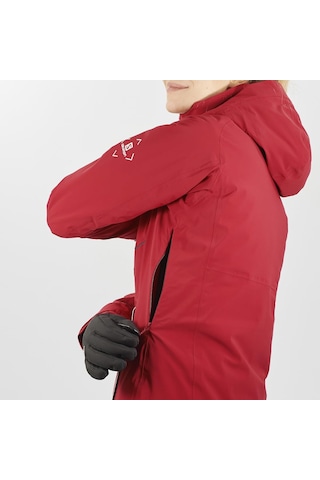 Salomon The Brilliant Kadın Kayak Kar Montu-LC1630600 Red Chili-White