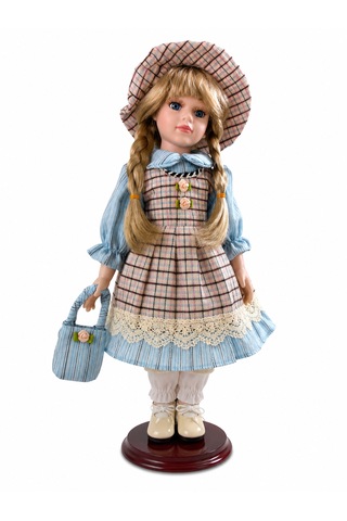 Premium 35 Cm Elbiseli Porselen Bebek Biblosu Dekoratif Vintage Kız Biblo Ev Salon Dekoru -