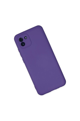 Galaxy Uyumlu. A03 Kılıf Nano İçi Kadife Silikon - Mor