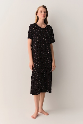 Suwen Chloe Uzun Günlük Elbise Sh26631613p911 Siyah Desenli