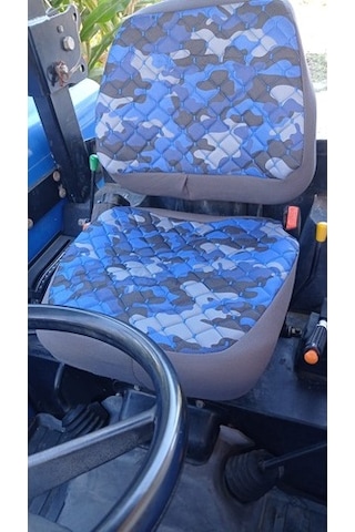 Traktör Koltuk Kılıfı - Tüm Traktörler - Mavi Kamuflaj -Bb-369