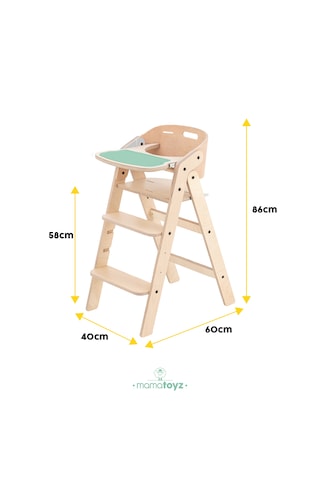 Mamatoyz Mychair All İn One Natural Versiyonu Doğal Ahşap Mama Sandalyesi
