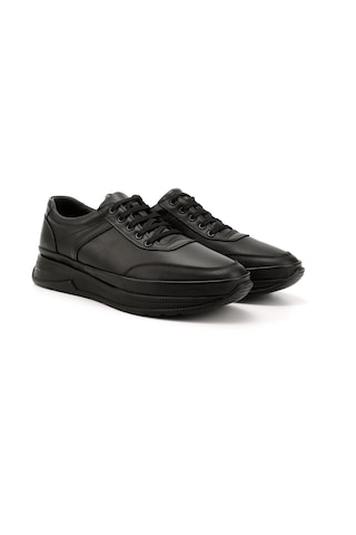 Gönderi(R) Erkek Kömür Bağcıklı Hakiki Deri Comfort Sneaker Ddma80442139 Siyah