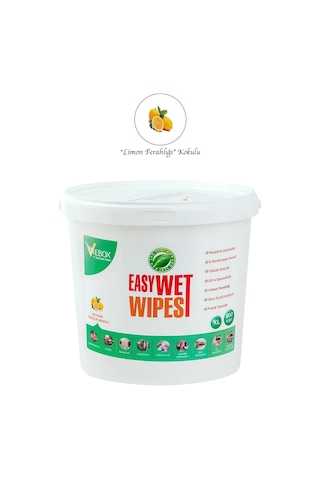 Vebox Easy Wet Wipes Kova Islak Mendil Limon Ferahlığı Eco 300 Ad