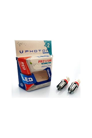 Photon P21/5W Red (Kırmızı) Led Çift Duy Ph7216 R