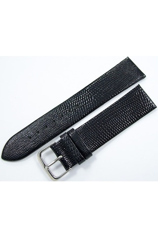 Bizon Deri Saat Kayışı 18Mm Siyah Yılan Desenli Saat Kordonu Ince