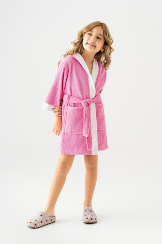 Soley Pueri %100 Pamuklu Unisex Çocuk Bornozu Pembe