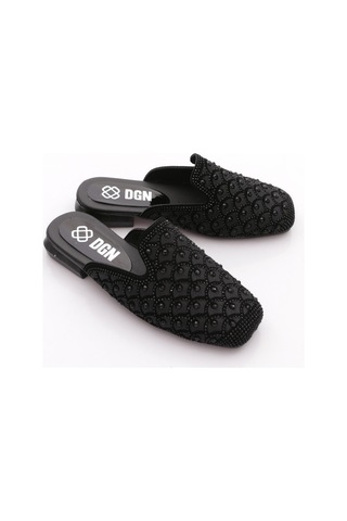 Dgn T0013 Kadın Terlik Siyah Siyah