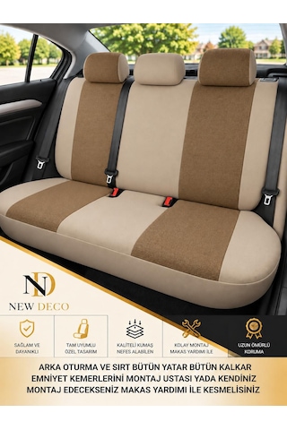 Hyundai İ10 Uyumlu Oto Koltuk Kılıfı Tam Set Airbag Uyumlu 4 Mevsim Cotfit Serisi 27590554