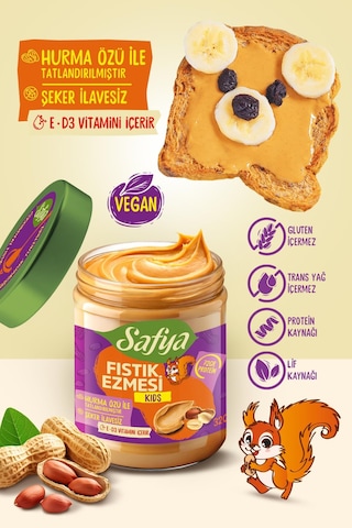 Safya Kids Fıstık Ezmesi 320 Gr X 2 Adet