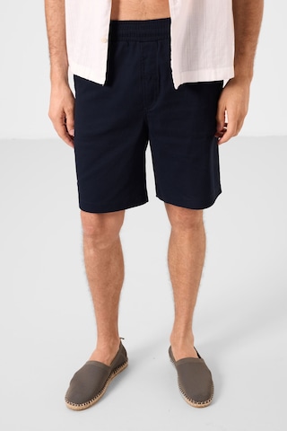 Tommylife Lacivert Standart Fit Dokuma Hafif Esnek Chino Erkek Şort - 81289 Lacivert