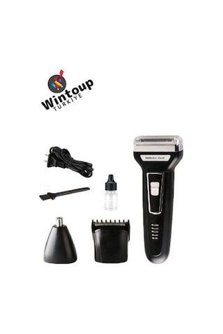 Wintoup Erkek Tıraş Seti 3in1 Şarjlı Kablosuz Saç Sakal Kulak Burun Kıl Temizleme Makinesi Günlük Tıraş