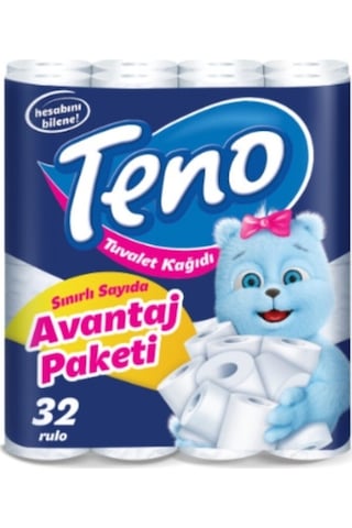 Teno Avantaj Paketi Tuvalet Kağıdı 32 Rulo Teno Avantaj Paketi Tuvalet Kağıdı 32 Rulo