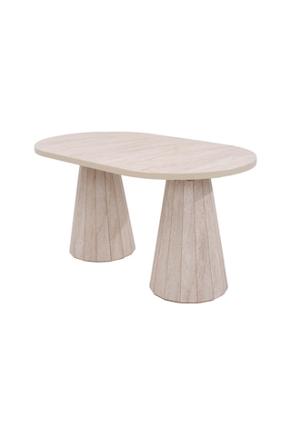 Bohem Travertan Norte Açılır Yemek Masa Sandalye Takımı 90x160cm
