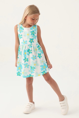 Roly Poly 3393-3 Kız Çocuk Çiçekli Elbise 001