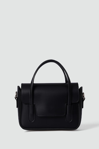 Shule Bags Dimple Retro El Ve Çapraz Çanta Siyah Siyah