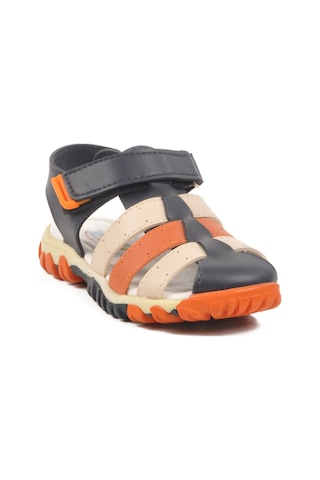 Lacivert Turuncu Cırtlı Erkek Çocuk Spor Sandalet 173101 P Lacivert - Turuncu