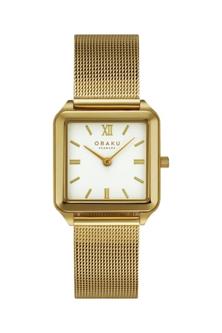 Obaku Denmark V309lxgwmg Quartz Hasır Altın Rengi Safir Cam 26 Mm Kadın Kol Saati Altın