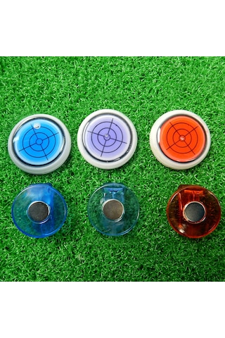 Xindoker Kırmızı Golf Şapka Klipsü - Plastik Ve Metal Malzeme - 30mm Çap - Seviye Ayarı Fonksiyonu