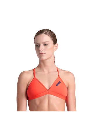 Arena Team Swim Top Tie Back Solid Kadın Pembe Yüzücü Bikini Üstü 004768300 Pembe