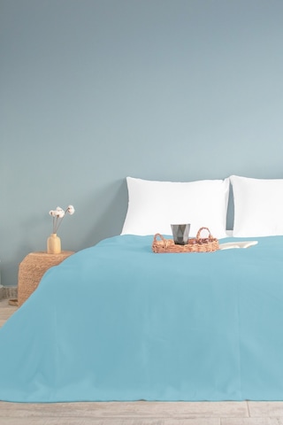 Tek Kişilik Mavi Dama Desenli Pike. Damalı Otel Pikesi 160x230