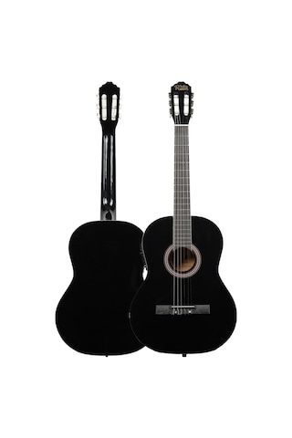 Midex Mgx-200bk-eq Ekolayzerli Profesyonel Elektro Klasik Gitar Seti Siyah 4/4 Üst Segment