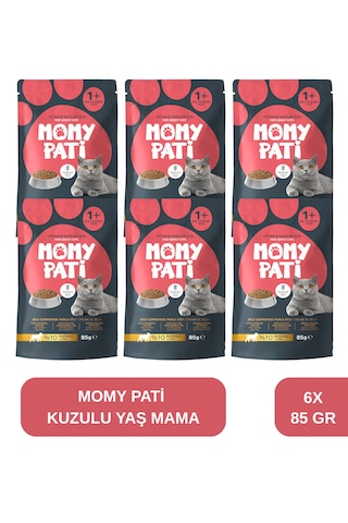 Kuzulu Yaş Kedi Maması 85 Gr X 6 Adet Yetişkin Kediler İçin