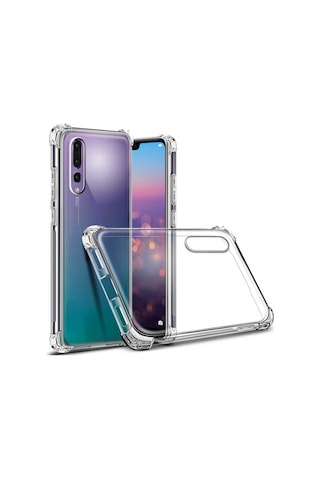 Huawei P20 Pro Kılıf Zore Nitro Anti Shock Silikon Kılıf Renksiz