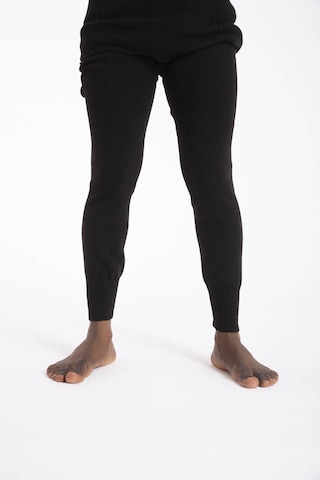 Dertex Erkek İçlik Yün Tek Alt Tayt 2 Li Paket- Siyah