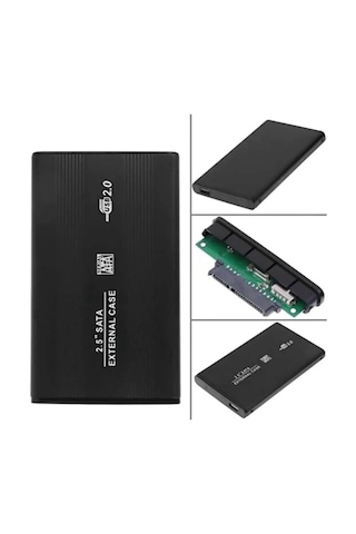 Usin Alüminyum Kasa Harici 2.5'' Usb 2.0 Hdd Ssd Sata Harddisk Hard Disk Kutusu Ve Kablosu