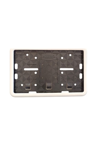 Trobus Motosiklet Plaka Altlığı Çerçeveli Plakalık 17x26 Cm Beyaz