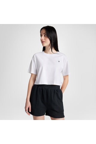 Converse Sporty Boxy Kadın Beyaz T-shirt
