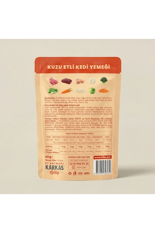 Kito Fresh Kuzu Etli Kedi Yemeği %100 Taze İçerikli Mama 80 G X 8 Adet