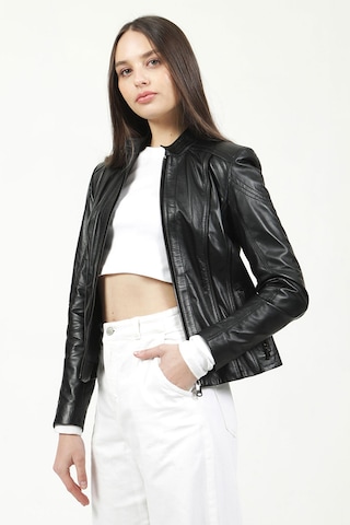 Dericlub Yb-2112 Gerçek Deri Kadın Mont Siyah