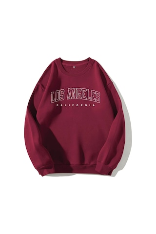 Kadın Bordo Los Angeles Sweatshirt Bordo