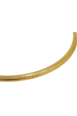 Kadın Yassı 6 Mm Kalınlığında Çelik Kolye Gold Kadın Yassı 6 Mm Kalınlığında Çelik Kolye Gold