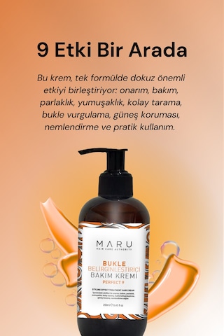 Maru Kıvırcık Saçlar Için Bukle Belirginleştirici Kremi 250 ML