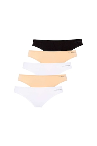 U.S. Polo Assn. Kadın 5 Li Kıl Lastikli Slip Çok Renkli 67006 Ten Rengi
