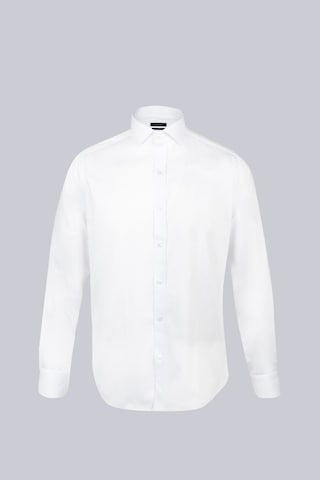 Hatemoğlu Beyaz Slim Fit Uzun Kollu Açık İtalyan Yaka Saten Gömlek 29694 4111993