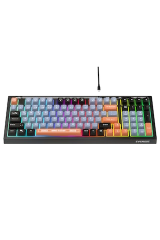 Everest KB-98 Silent Sessiz Rainbow Q Membrane Klavye