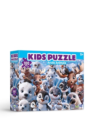 Kutup Hayvanları Çocuk Puzzle 100 Parça 34 48 Cm