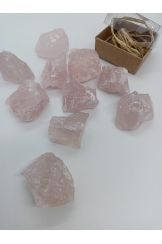 PARÇA PEMBE KUVARS TAŞI BİBLO/ PARÇA DOĞALTAŞ BİBLO (40-60 gr) Ad