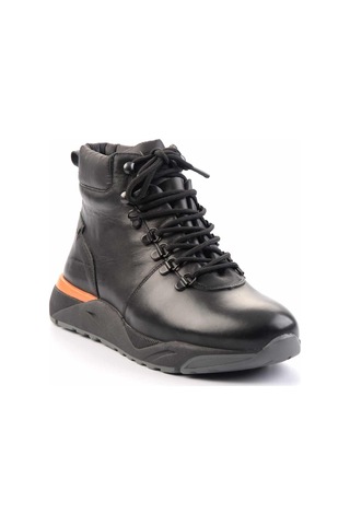 Siyah Hakiki Deri Erkek Bot & Bootie E02398012703 Siyah